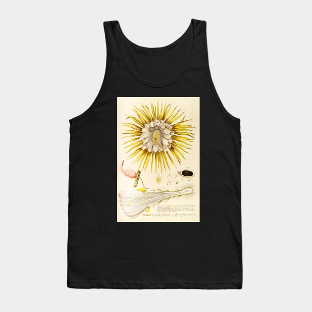 Night blooming Cereus flower dissectation - botanical illustration Tank Top by chimakingthings